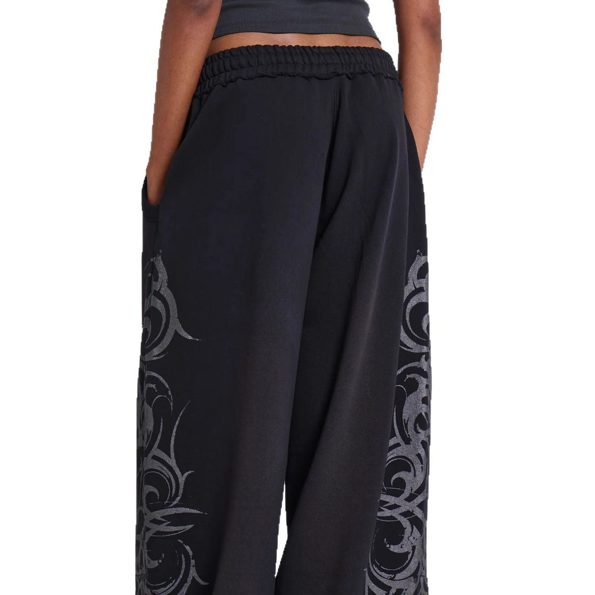 Spicy Girl Print Sweatpants Streetwear Wide Leg Casual Pants