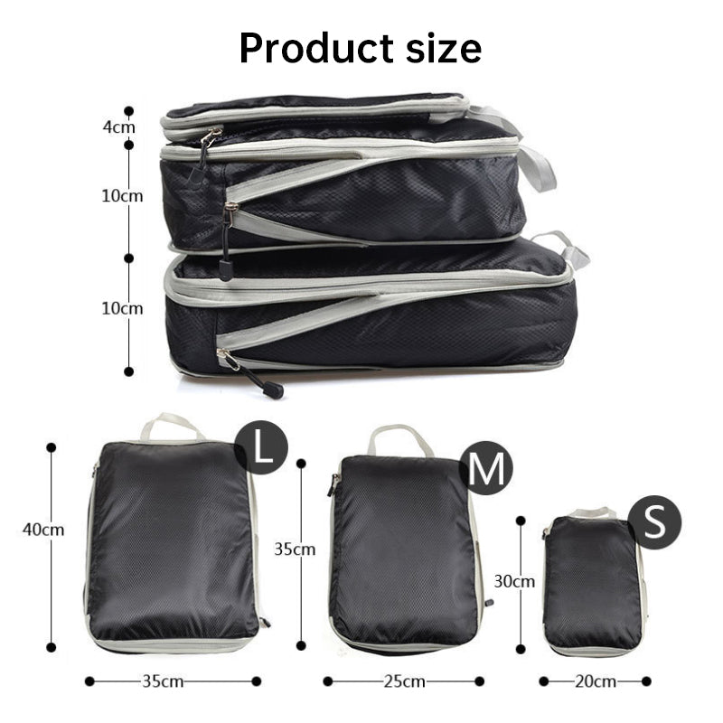 Travel Packing Cubes – Ultrathin Expandable Luggage Organizer Set