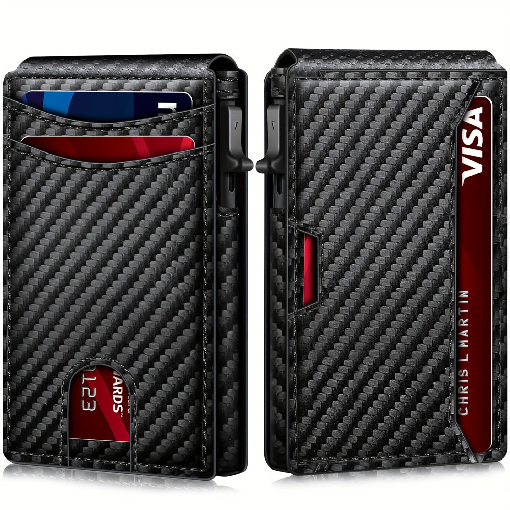 Carbon fiber patterned men's wallet