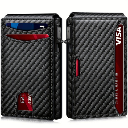Carbon fiber patterned men's wallet