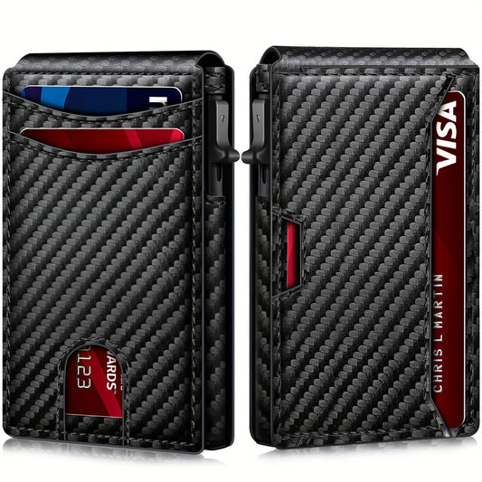 Carbon fiber patterned men's wallet