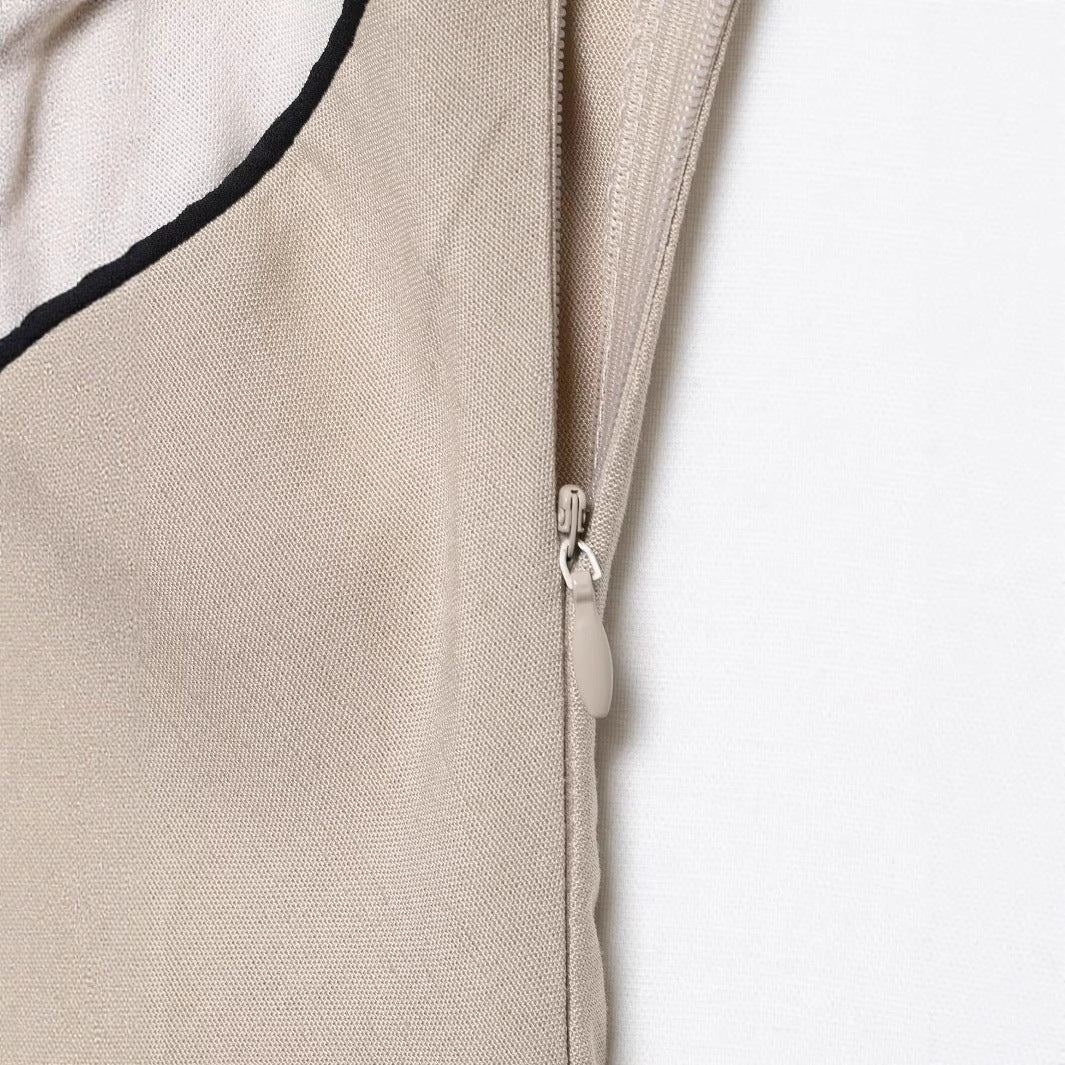 Swing collar camisole patchwork dress long skirt for women