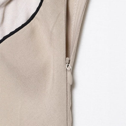 Swing collar camisole patchwork dress long skirt for women