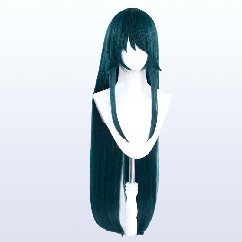 Saya Cosplay Wig 100cm Dark Green Long Hair Synthetic + Wig Cap