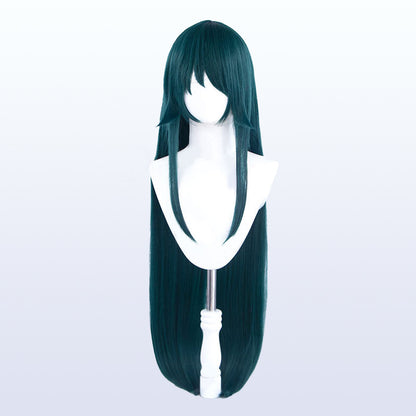 Saya Cosplay Wig 100cm Dark Green Long Hair Synthetic + Wig Cap