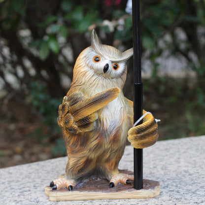 Owl Windmill Garden Decoration – Creative Resin Yard & Courtyard Ornament