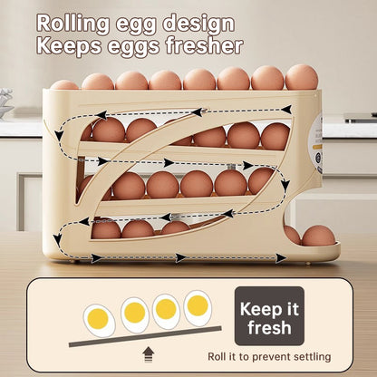 Slide-Roll Egg Box - Fridge Egg Box