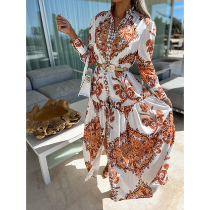 Bohemian Casual Long Dress Loose Holiday Dress