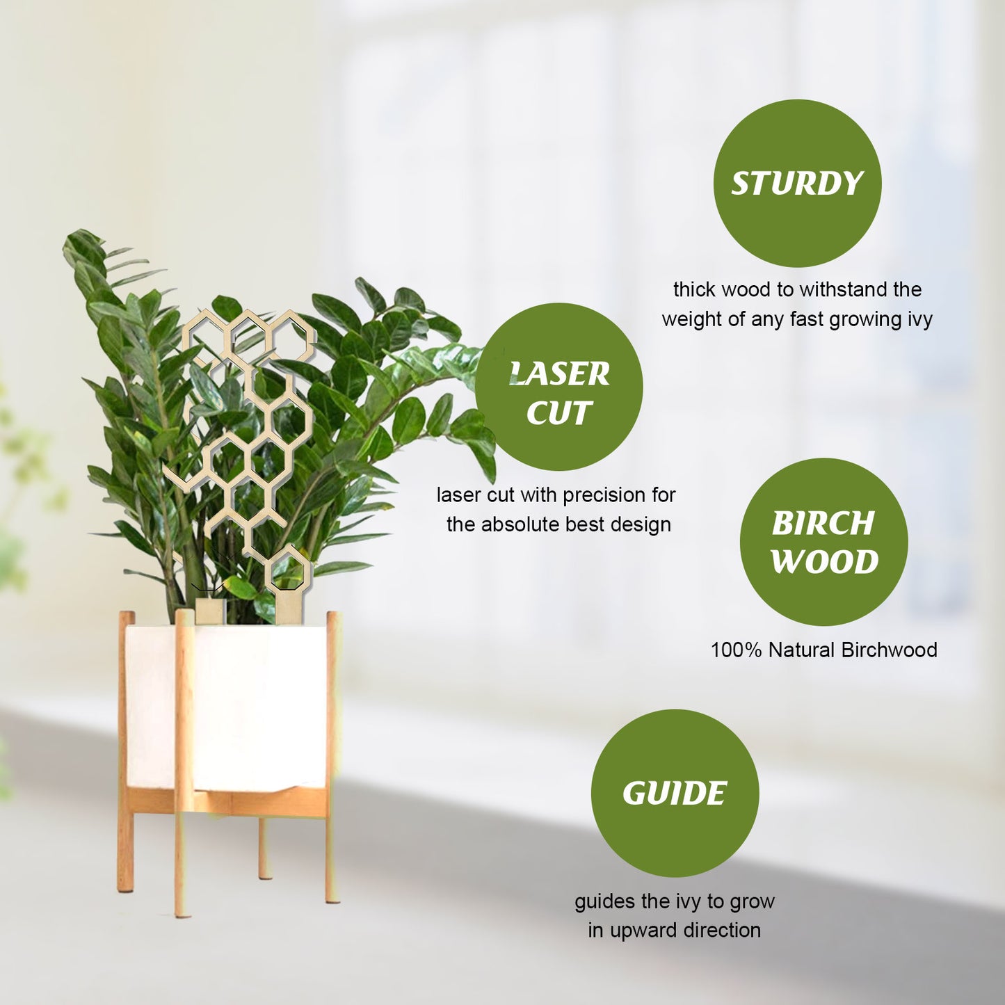 Garden Plant Trellis Home Wooden Pot Climbing Pergola Balcony Decoration Support Flower Arrangement Supports