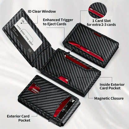 Carbon fiber patterned men's wallet