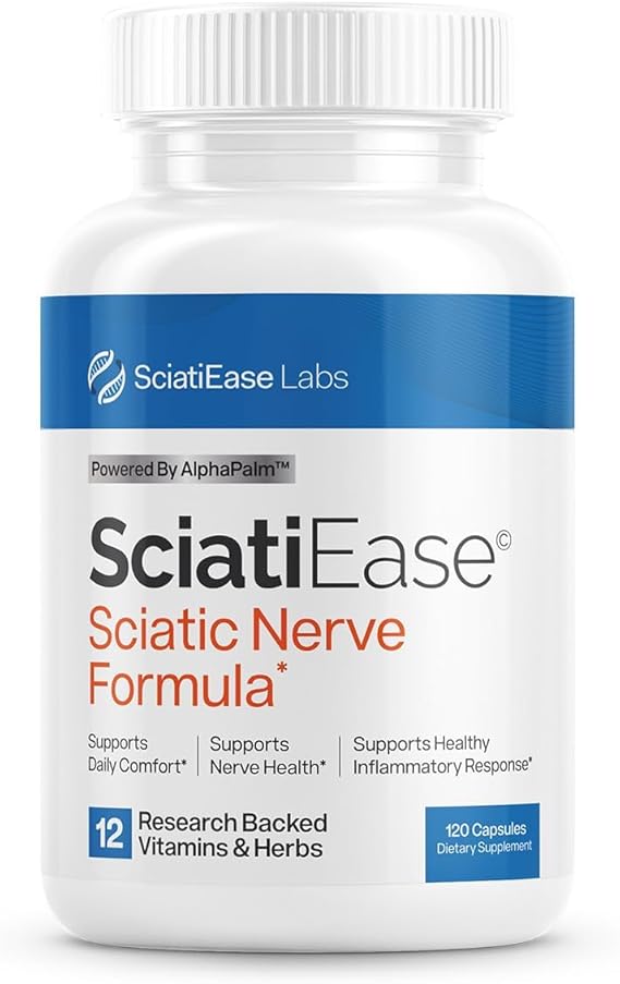 SciatiEase Sciatic Nerve Formula – Nerve Health & Daily Comfort Support, 120 Capsules
