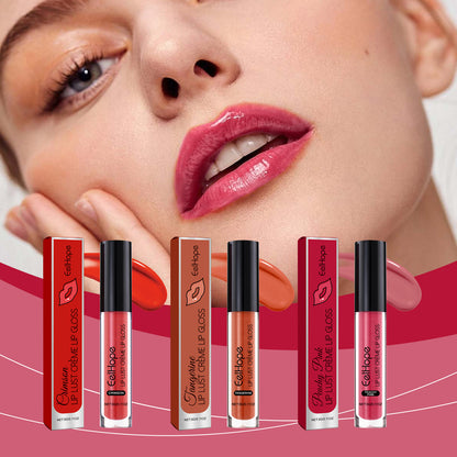Lip Glaze, Moisturizing And Hydrating, Easy To Color, Not Easy To Stick Cup Long-Lasting Portable Lipstick Glaze