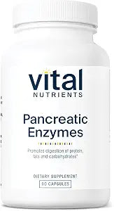 Vital Nutrients Pancreatic Enzyme – Digestive Enzyme Supplement, 60 Capsules
