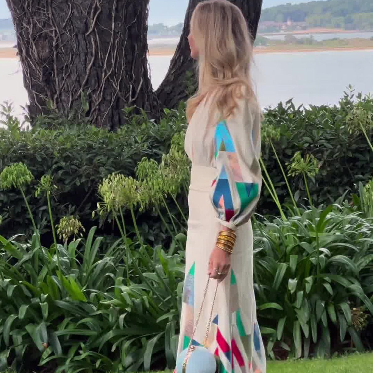 Fashionable Printed Design Dress Set for Women