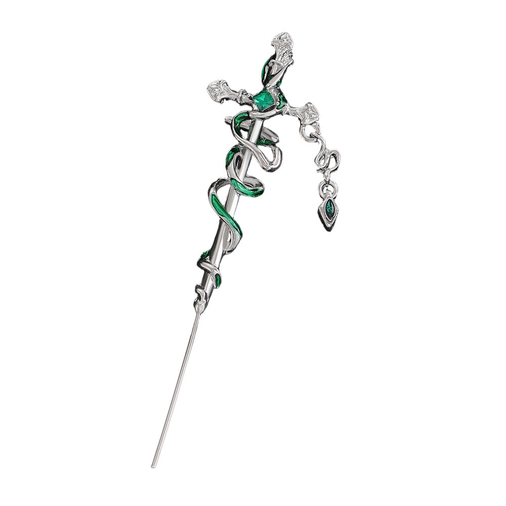 Snake-shaped earrings with a wraparound design