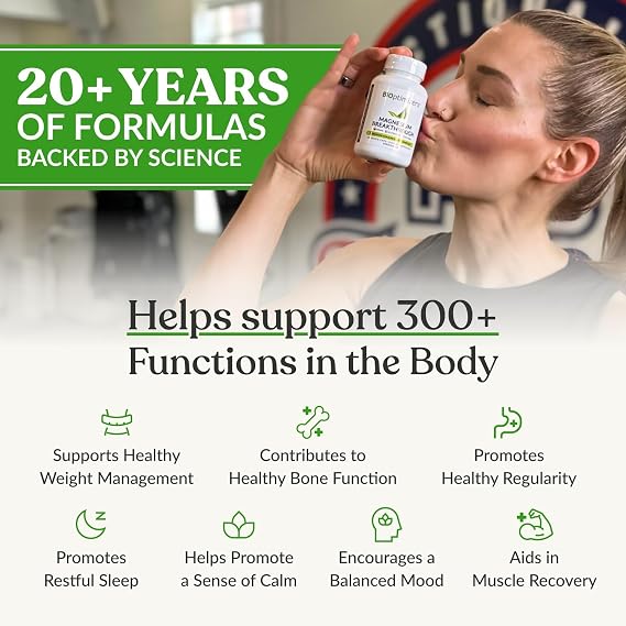 BiOptimizers Magnesium Breakthrough – 7 Forms of Magnesium, 500mg, 30 Vegan Capsules