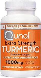 Qunol Extra Strength Turmeric Curcumin Complex 1000mg – 120 Vegetarian Capsules