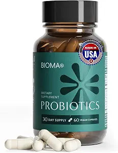 Bioma Probiotics Digestive Support Supplement – 60 Vegan Capsules, 30-Day Supply