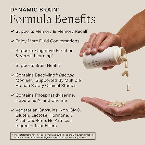 Stonehenge Health Dynamic Brain – Short-Term Memory & Recall Support, 90 Capsules