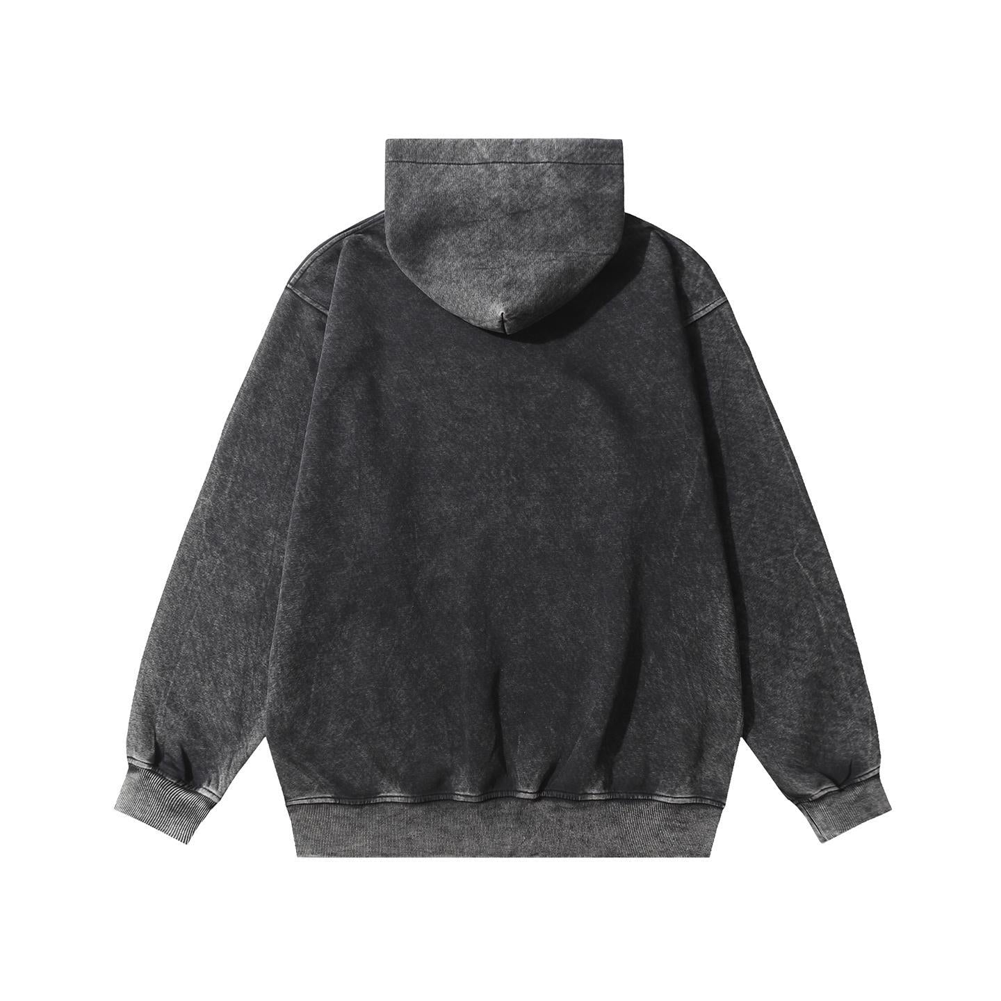 Make an old letter printed hooded sweatshirt