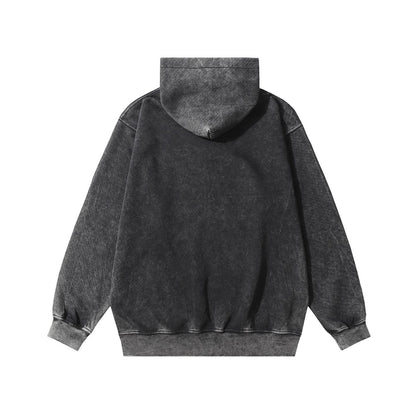 Make an old letter printed hooded sweatshirt