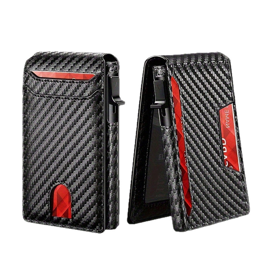 Carbon fiber patterned men's wallet