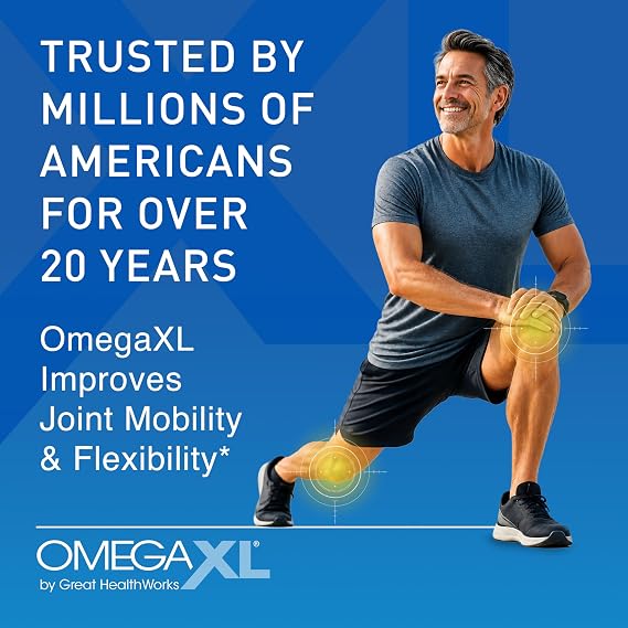 OMEGAXL Joint & Muscle Support – Green-Lipped Mussel Oil Extract, 60 Softgels