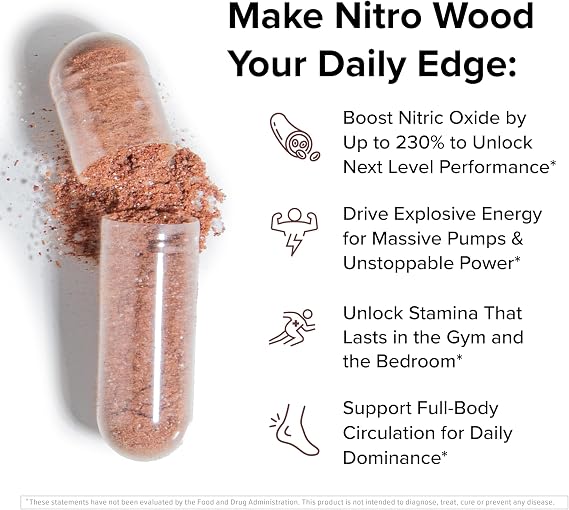 Nitro Wood Blood Flow & Nitric Oxide Support Powder – 30 Servings