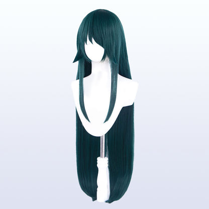 Saya Cosplay Wig 100cm Dark Green Long Hair Synthetic + Wig Cap