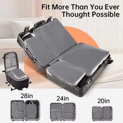 Travel Packing Cubes – Ultrathin Expandable Luggage Organizer Set