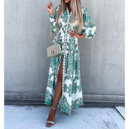 Bohemian Casual Long Dress Loose Holiday Dress