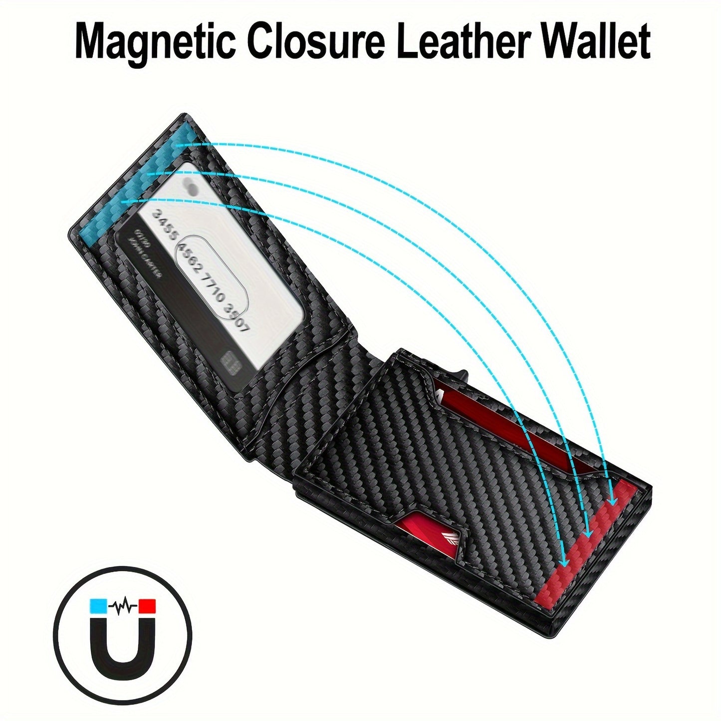 Carbon fiber patterned men's wallet