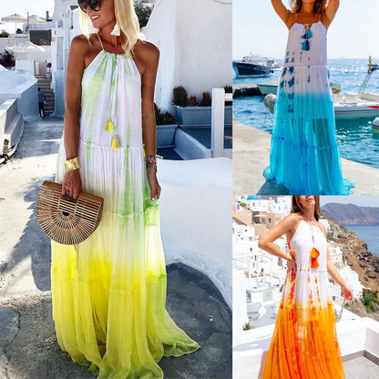 Sexy Off-the-Shoulder Dress with Loose Fit for Summer Vacation