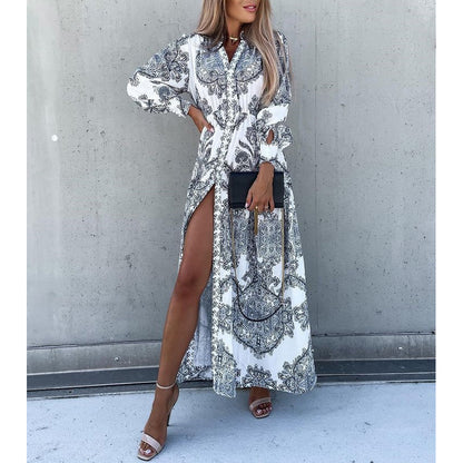 Bohemian Casual Long Dress Loose Holiday Dress