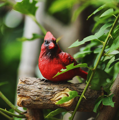 Garden Red Bird Resin Decoration