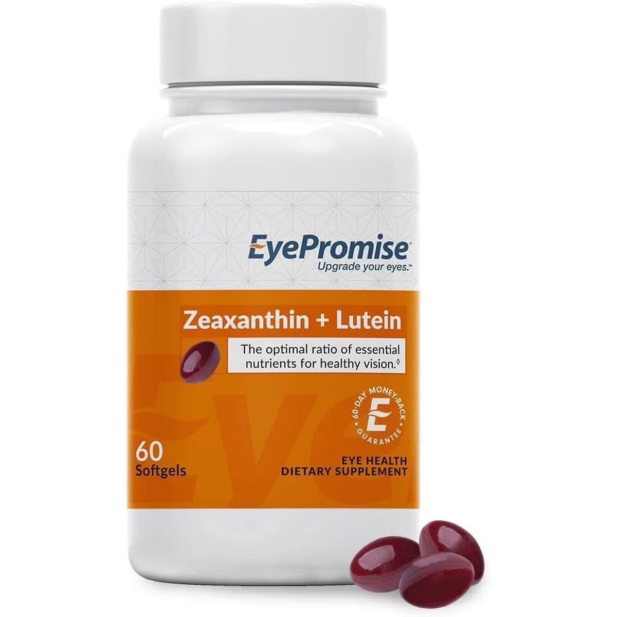 EyePromise Zeaxanthin + Lutein Eye Health Supplement – Healthy Vision Support, 60 Softgels