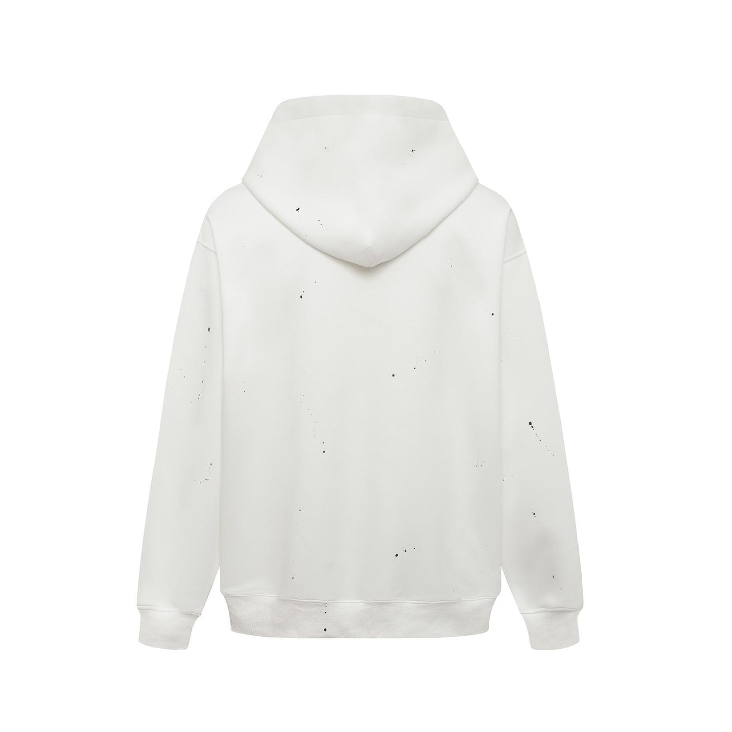 Spider web letter splashed ink hoodie