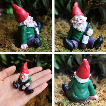 Mini Garden Gnome Figurines – Resin Fairy & Elf Miniatures for Terrarium