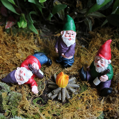 Mini Garden Gnome Figurines – Resin Fairy & Elf Miniatures for Terrarium