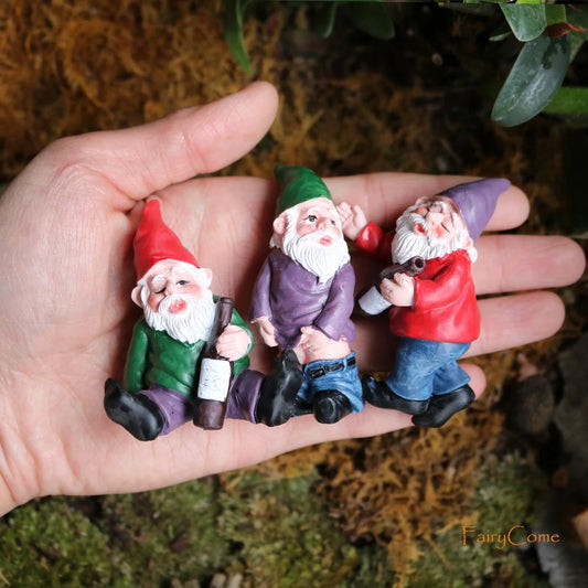Mini Garden Gnome Figurines – Resin Fairy & Elf Miniatures for Terrarium
