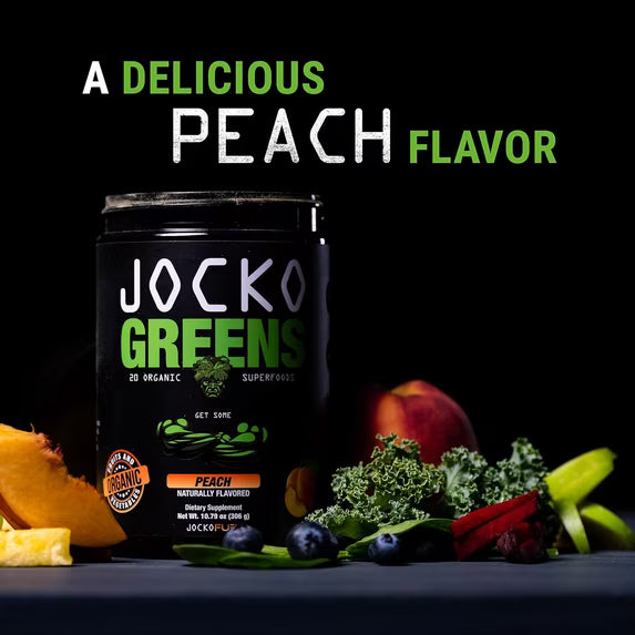 Jocko Fuel Organic Greens & Superfood Powder – Peach Flavor | 30 Servings