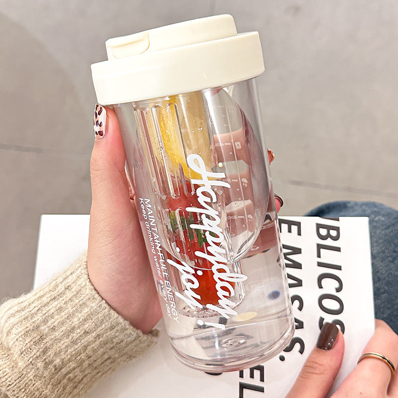 High appearance level plastic straw water bottle pc large-capacity water cup