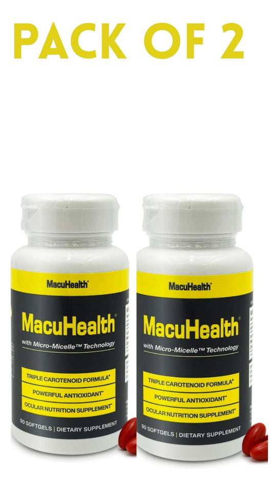 MacuHealth Triple Carotenoid Eye Vitamins – Lutein, Zeaxanthin & Meso-Zeaxanthin – Vision Support for Adults – 180 Softgels (Pack of 2, 6 Month Supply)