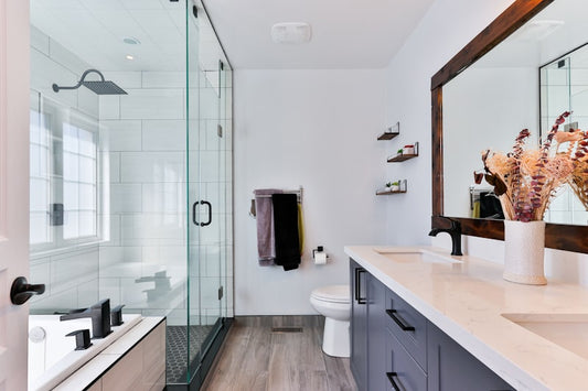 Adhesive Wall-Mount Bathroom Organizer Set